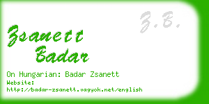 zsanett badar business card